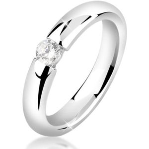 Nenalina Dames Ring Dames Verlovingsring Elegant met Zirkonia kristallen in 925 Sterling Zilver
