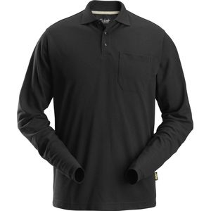 Snickers 2608 Poloshirt met Lange Mouwen - Zwart - XL