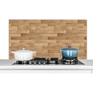 Spatscherm keuken 120x60 cm - Kookplaat achterwand Patroon - Parket - Patronen - Muurbeschermer - Spatwand fornuis - Hoogwaardig aluminium