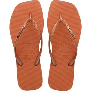 Havaianas SQUARE GLITTER - Oranje - Maat 39/40 - Dames Slippers