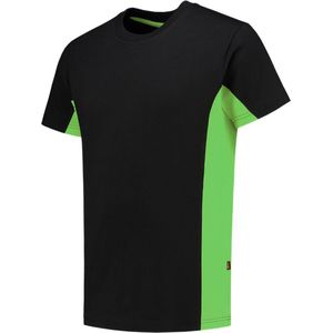 Tricorp T-shirt Bicolor 102004 Zwart / Lime - Maat 7XL