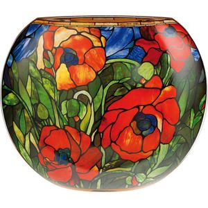 Goebel - Louis Comfort Tiffany | Vaas Oosterse papaver 35 | Artis Orbis - glas - 35cm