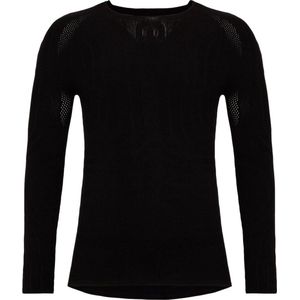 Megmeister Ondershirt lange mouwen Heren Zwart - Eco Merino Base Layer Men Black - L/XL
