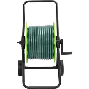 The Living Store Slanghaspelkar en slangkoppelset 0,75 staand 20 m PVC groen - Tuinslangkar - Tuinslangkarren - Tuinslang Kar - Slanghaspel