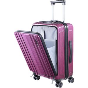 21 inch handbagage met laptopvak, rozerood