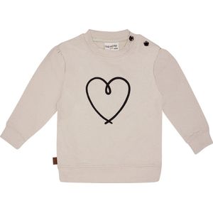 Frogs and Dogs - Heart Sweatshirt | Beige - Katoen - Maat Beige