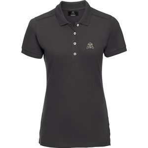 The Golden Monkey Poloshirt Slim Fit Dames Zwart