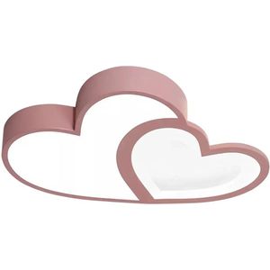 LiveTastic - Plafondlamp - Plafonnière - LED - Hart vormig - Roze - Dimbaar - Ijzerwaren+Acryl - 35W - 55x36x6cm - 220V