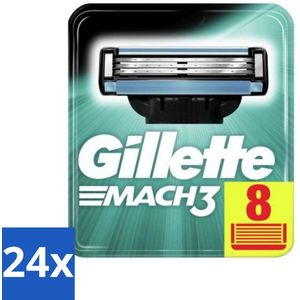 Gillette - Mach 3 - Langdurige scherpte - 8 Navulscheermesjes - Voordeelverpakking - 24 stuks