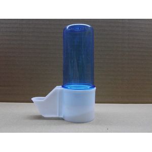 Drinkfontein mini blauw/wit met hoge voet, 70 ml. (2stuks)