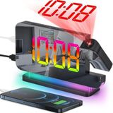 WNHB® Wekkerradio Met Projectie – Digitale Projectiewekker Met Radio En Klokfunctie – Wekker Met Projectie Op Plafond