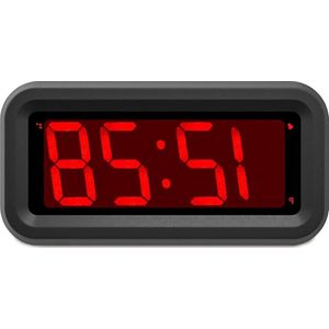 Digitale wekker 12 inch LED display op batterijen - helderheidsniveaus instelbaar - sluimerfunctie - alarmvolume - 12/24 uur - slaapkamer