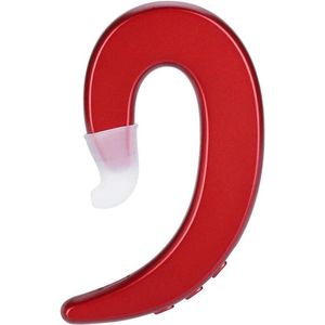 Handsfree Earhook Earphone Headset IP X5 Level Waterproof Compact Bluetooth Wireless Leg Conduction for Driving in Office - Red .