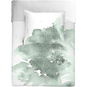 Walra Green Blossom - Dekbedovertrek - Tweepersoons - 200x200/220 cm + 2 kussenslopen 60x70 cm - Jade