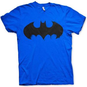 DC Comics Batman Heren Tshirt -3XL- Inked Logo Blauw