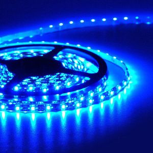 LED Strip 5050 060 leds/mtr IP67 PU BLUE14.4W 24V PCB 10mm