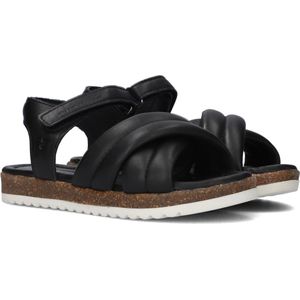 Jochie & Freaks Blossom Sandalen - Meisjes - Zwart - Maat 29