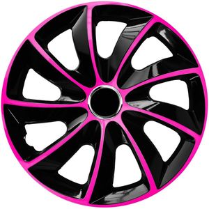 NRM - Stig Extra Wieldoppen 14"" - Roze & Zwart- set van 4 stuks - ABS / Duurzaam / Resistant