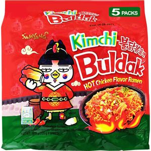 Samyang Hot Chicken Flavor Ramen Buldak Kimchi - Noedels - 5 x 135 gram