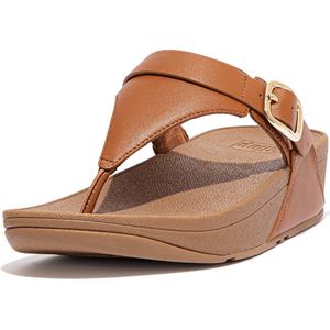 FitFlop Lulu Adjustable Toe Post - Leather BRUIN - Maat 39