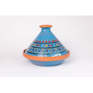 Souk Tajine - Unieke Handgemaakte Marokkaanse Kook Tajine M (Geglazuurd) - Chefchaouen