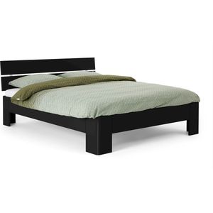 B Bright Fresh 500 Bed met Hoofdbord 90x220cm - Bedframe Zwart - Eenpersoonsbedden - Instaphoogte: 50cm