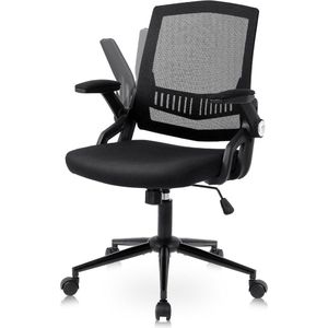 Ergonomic Office Chair met opklapbare armleuningen - gewatteerde arm en zitting - voor thuis en op kantoor Bureaustoel