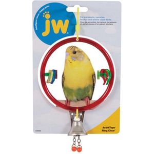 Jw activitoy ring clear - Parkieten speelgoed - Vogelspeelgoed - Kunststof - Meerkleurig - 21 cm - ø 11 cm