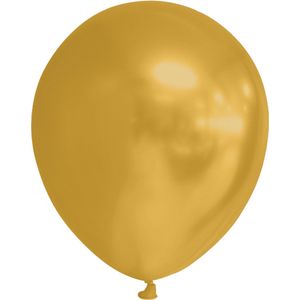 Ballonnen klein metallic goud 100 stuks - 5 inch