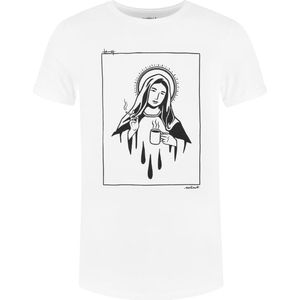 Collect The Label - Hip Tattoo Maria T-shirt - Wit - Unisex - XXL