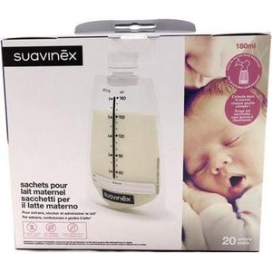 Suavinex Zero.Zero 20 stuks Moedermelk Bewaarzakjes met Dop SXZBRF049849