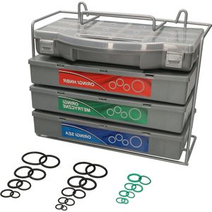 Rubberen afdichtringenset - 900 stuks - Oliebestendige O-ringen - assortimentsdoos