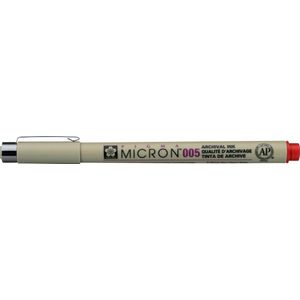 Sakura Pigma Micron 0.20 mm Archival Ink Pen Rood