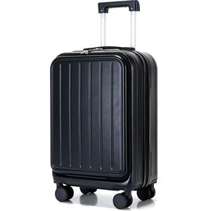 Blazelife Reiskoffer - reiskoffer met wielen tsa slot - Handbagage Koffer - Handbagagekoffer 40 L - Dubbel TSA Slot - PC + ABS - handbagage trolley 57x36x25 - Wit