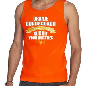 Oranje fan tanktop voor heren - de enige echte bondscoach - Holland / Nederland supporter - EK/ WK kleding / outfit XXL