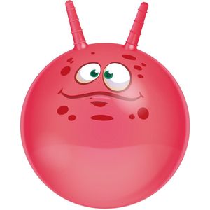 Eddy Toys Skippybal funny faces - roze - Dia 45 cm - buitenspeelgoed voor kleine kinderen