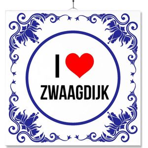 Tegel Met Opdruk | Geschenk | Wc | Toilet | I Love Zwaagdijk