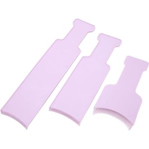 Balayage Marker Board 3PCS Sectioning Paddle Set - Purple Hair Dye Tools .