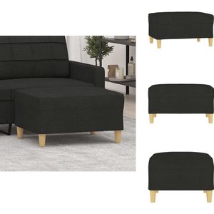 vidaXL Voetenbank - Voetenbanken - Voetenbankje - Voetensteun - Voetenbank 70x55x41 cm stof zwart