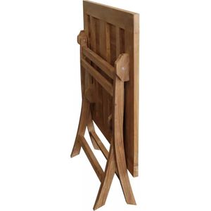 Tuintafel Milton teak vierkant - 80x80x76 cm