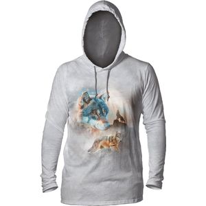 Lightweight Hoodie Americana Wolf Collage XL