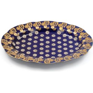 Decoratie Schaal / Chinese Schaal – Porselein – Blauw - 36x27cm