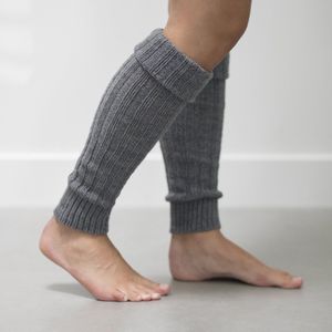 Bonnie Doon Beenwarmers Grijs Unisex Onze Size - Dames en Heren - Sleever - Legwarmer - Grof Gebreid - Wol - 1 paar - Warm - Comfortabel - Medium Grey Heather - Gemeleerd - Grey Melee - Mode Accessoire - BE021766.112