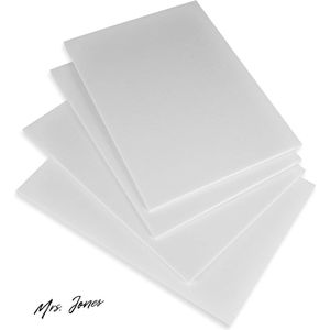 Mrs. Jones Schuimplaat A4 20 stuks witte knutselplaten ambachtelijke kunstbenodigdheden - 97166 .