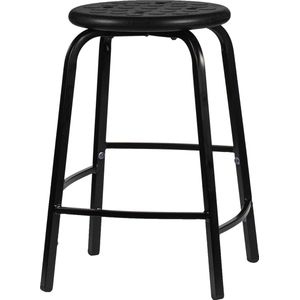 Ergofy Tabouret Kruk (PUR) 4 Poten – Vaste Hoogte 55 Cm – Verspringende Voetensteun