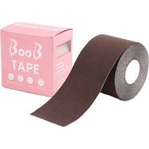 Borsten Tape - Donkerbruin - 5 meter - Plak BH - Borst Tape - Bra Tape - Fashion Tape Kleding - Dress Tape - Body Tape - Boob Lift