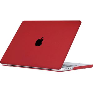 Lunso Geschikt voor MacBook Air 13 inch (2022-2025) cover hoes - case - Sand Bordeaux Red