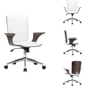 vidaXL Bureaustoel - Elegante bureaustoel - Ergonomisch ontwerp - Kunstleren bekleding - Verstelbaar - 69 x 61 cm - Bureaustoel