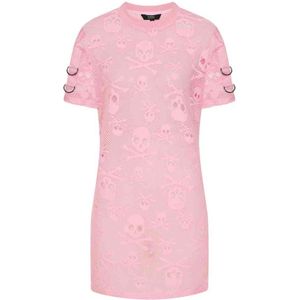 Banned - Keiko Net Mini jurk - S - Roze