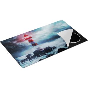 Chefcare Inductie Beschermer Vuurtoren tijdens een Storm - 89,6x51,6 cm - Afdekplaat Inductie - Kookplaat Beschermer - Inductie Mat